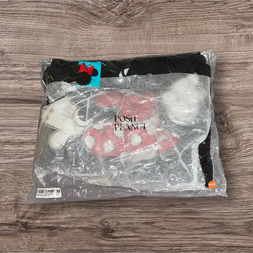 Posh Peanut x Disney Women’s Minnie Mouse Sweater with Hood + Bow Ears - NWT
